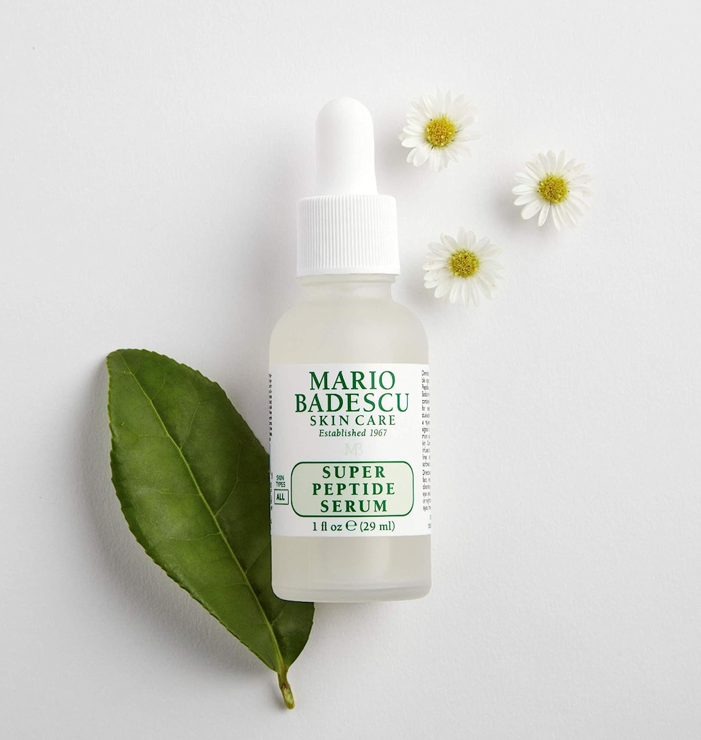 Mario Badescu Super Peptide Serum for All Skin Types, Reduces the Look of Dry Lines & Wrinkles, Formulated with Sodium Hyaluronate & Peptides, 1 FL OZ : Beauty & Personal Care