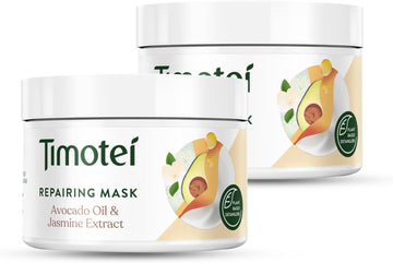 Timotei Shampoo, Conditioner Or Mask Silicon-Free Made From Natural Herbal Ingredients And Plant Based Detanglers Suitable For All Types Of Hair 300Ml, 2 Pack (Repairing Mask)