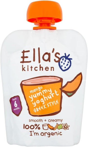Ella'S Kitchen, Organic Mango Yoghurt Greek Style Pouch,90G (Pack Of 5)
