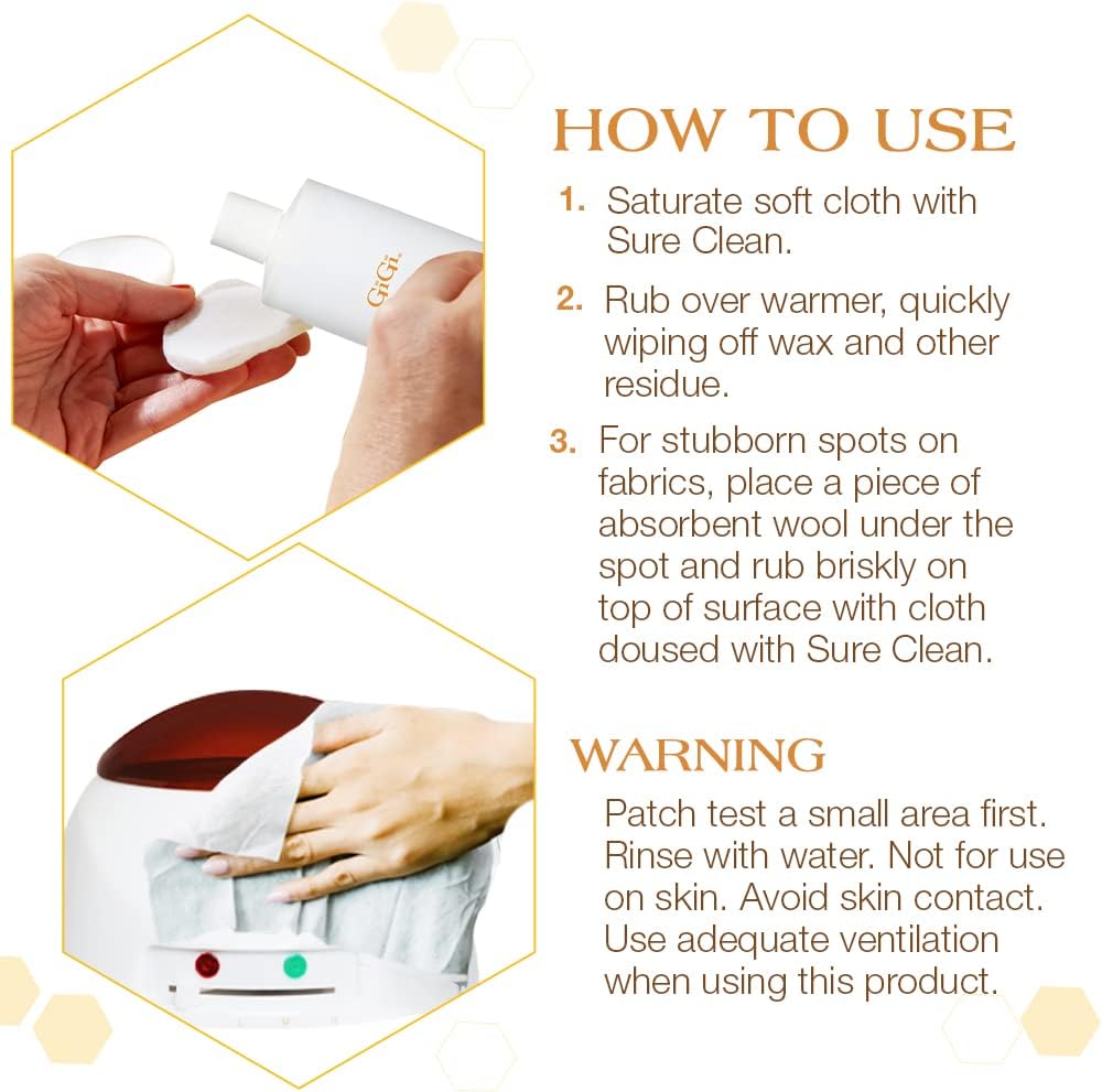 Gigi Sure Clean – All-Purpose Wax Warmer And Surface Cleaner, 16 Fl Oz