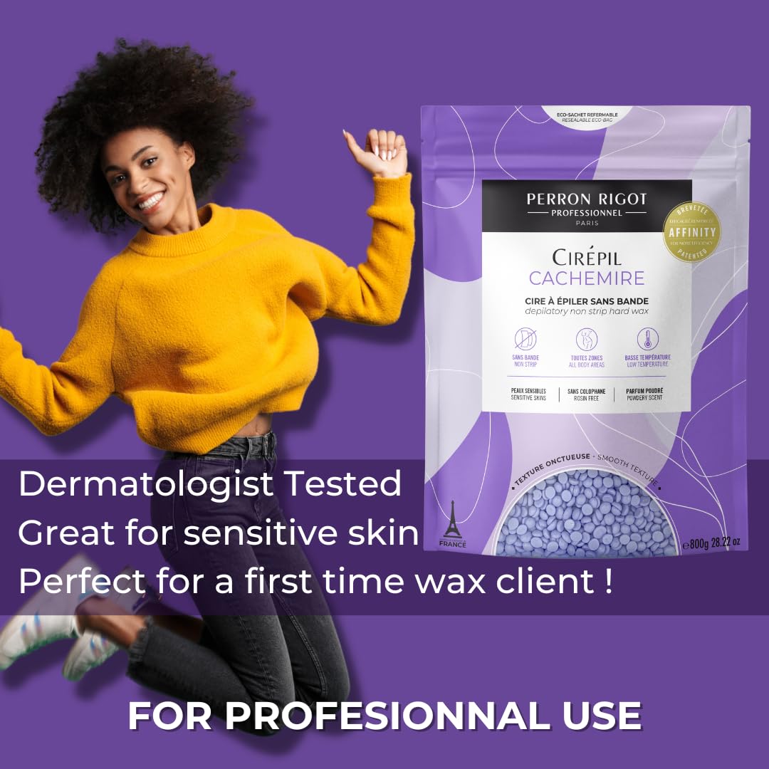 Cirepil - Cachemire - 800G / 28.22 Oz Beads Bag - Dermatologist Tested, Allergen-Free - Perfect For Sensitive Skin, Intimate Areas Or Beginners - Cashmere Wax Beads : Beauty & Personal Care