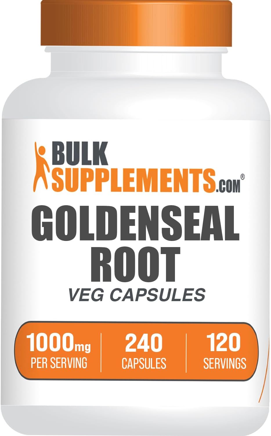 BULKSUPPLEMENTS.COM Goldenseal Root Capsules - Herbal Supplement, Sourced from Golden Seal Root - Vegan & Gluten Free, 1 Capsule per Serving, 240 Veg Capsules (Pack of 1)