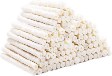 Mon2Sun Dog Rawhide Twist Sticks Natural 5 Inch Thin Sticks Rawhide Chews Dog Treats For Puppy And Small Dogs 120 Count