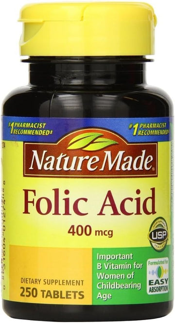 Nature Made Folic Acid 400 Mcg 250 Count (5 Pack)