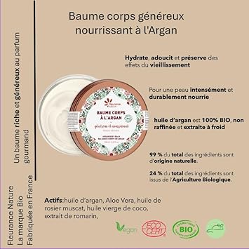 Body Balm With Organic Argan 150 Ml
