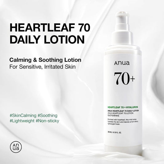 Anua Heartleaf Daily Lotion, Face Moisturizer With Hyaluronic Acid For Sensitive Skin, Lightweight, Korean Skin Care 200Ml/6.76Fl.Oz