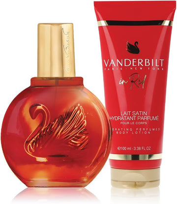 Gloria Vanderbilt In Red Ladies Perfume Gift Set (Eau De Parfum For Women 100Ml Spray & Body Lotion 100Ml) Perfume Gift Sets Women, Perfume For Women Gift Sets - Genuine Gloria Vanderbilt Perfume Set