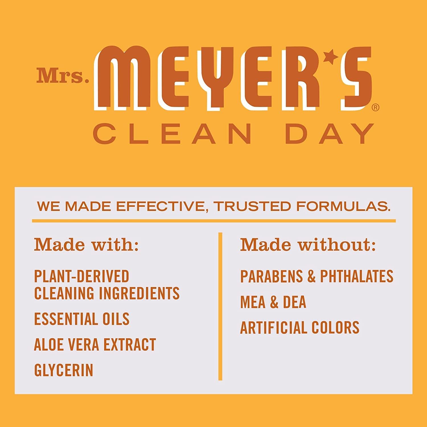 Mrs. Meyer's Clean Day Dishwashing Liquid Dish Soap, Cruelty Free Formula, Orange Clove Scent, 16 Fl oz Bottle (Pack of 3) : Health & Household