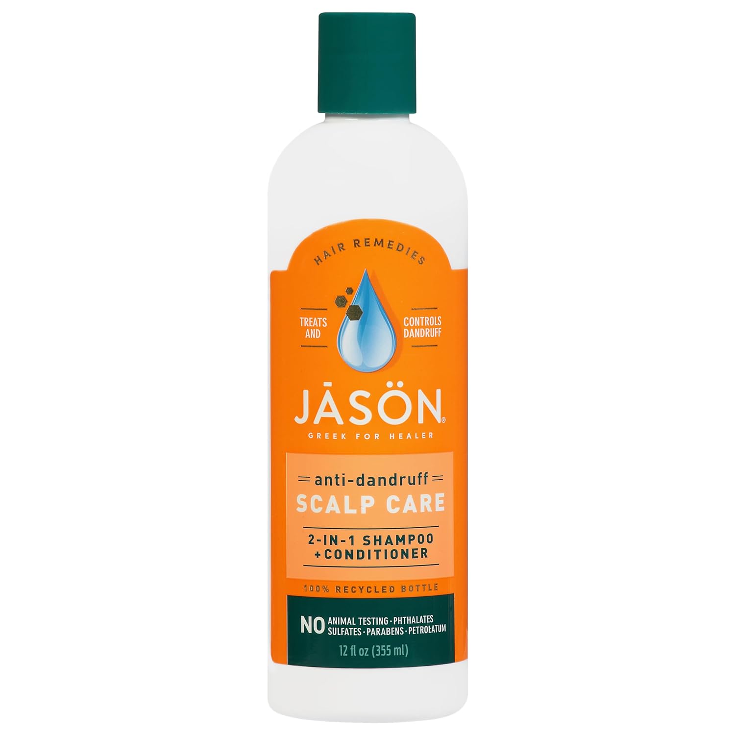 Jason Dandruff Relief Treatment 2-in-1 Shampoo & Conditioner, 12 Oz