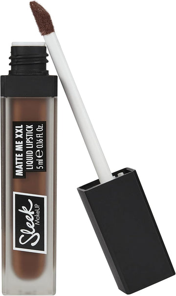 Sleek Makeup Matte Me Xxl Liquid Lipstick, High Impact Colour, Longlasting And Transfer Proof, Left On Red, 5Ml