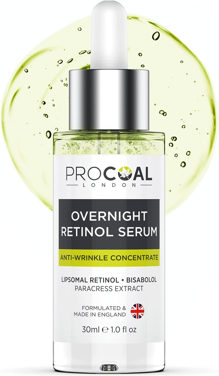 New Overnight Retinol Serum High Strength For Face 30Ml By Procoal - 3% Retinol Complex Night Concentrate With Bisabolol & Paracress Extract, Vegan, Cruelty-Free, Made In Uk