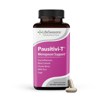 Pausitivi-T - Menopause Support Supplement - Powerful Relief for Hot Flashes, Hormone Imbalance & Night Sweats - Nourishes Tissue - Sage, Chasteberry, Soy Isoflavones & Black Cohosh - 60 Capsules