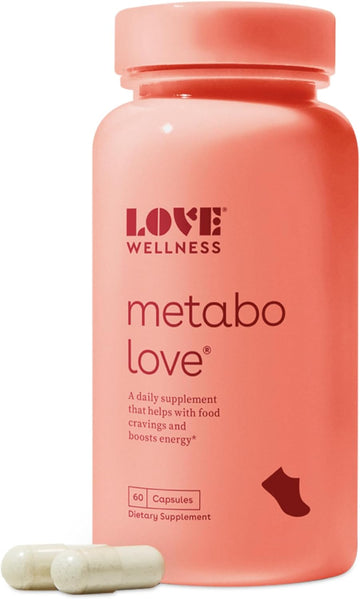 Love Wellness Metabolove Metabolism Booster | Curbs Food Cravings For Weight Management & Helps Boost Energy | Stimulant Free, Vegan & Gluten-Free Daily Supplement Pills | 60 Capsules