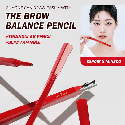 Espoir The Brow Balance Pencil Combo #1 Classic Brown (Mini Clear Eyebrow Mascara Included) | Eye Brow Pencil That'S Natural And Easy To Draw Without Clumping | A Detailed And Rich Eyebrow Texture