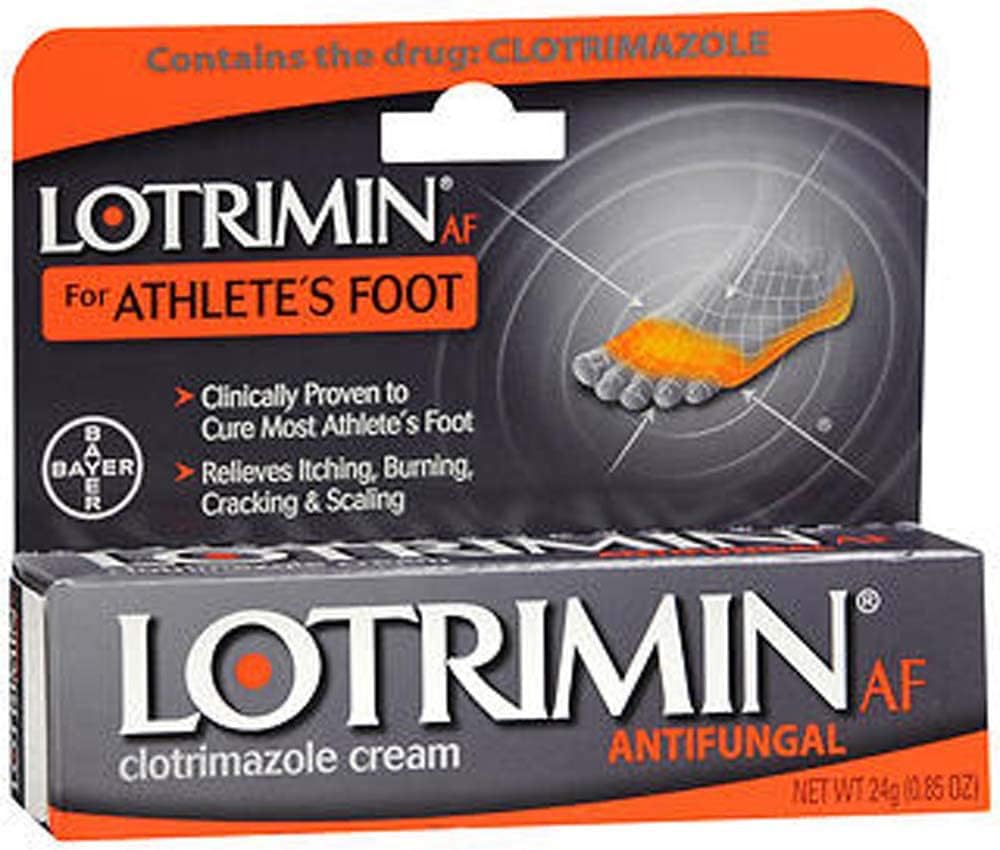 Lotrimin AF Cream for Athlete's Foot, Clotrimazole 1% Antifungal Treatment, Clinically Proven Effective Antifungal Treatment of Most AF, Jock Itch and Ringworm, Cream, 1.1 Ounce (30 Grams) : Health & Household