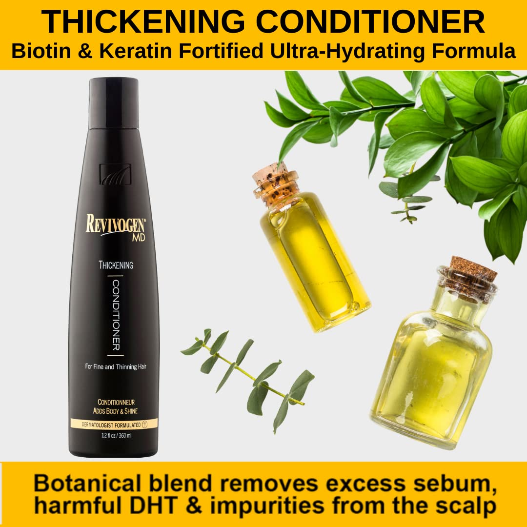 Revivogen Md Thickening Conditioner, Conditioner For Thinning Hair, Hair Loss Conditioner, Thickening Conditioner Men/Women, Conditioner For Hair Loss, 12 Fl Oz : Beauty & Personal Care
