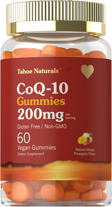 Carlyle Coq10 Gummies | 200 Mg | 60 Count | Mango Pineapple Flavor | Vegan, Non-Gmo, Gluten Free | Tahoe Naturals