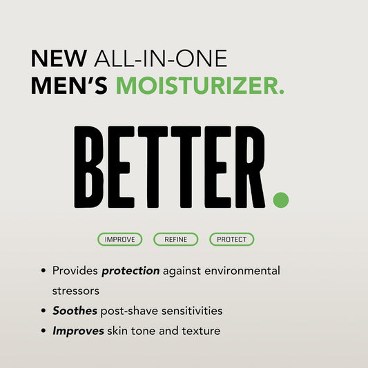 The Face Shop Better All-In-One Men Daily Face Moisturizer, Aftershave With Hyaluronic Acid & Niacinamide, Lightweight, Non-Sticky Formula, Hydrates & Soothes Post-Shave Irritation, Korean Skin Care