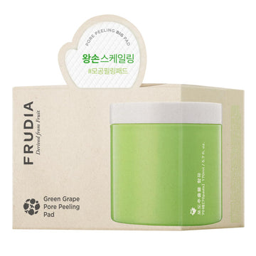 Welcos Frudia Green Grape Pore Peeling Pad | Pore Minimizer Face Exfoliator Toner Pads W/Gg Extract, Tannin Pore Complex & Anti Sebum P | Korean Skin Care Facial Cleansing Pads (70 Facial Pads)