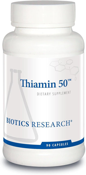 Biotics Research Thiamin 50™ – High Potency Vitamin B1, 50 Mg, Energy Production, Metabolic Support, Cardiovascular Health, Brain Health. 90 Capsules