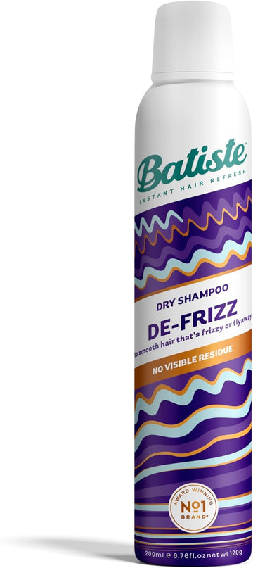 Batiste Dry Shampoo De-Frizzing 200Ml, Hair Benefits Smooths Frizzy Flyaway Hair, No Rinse Spray To Refresh Hair In Between Washes