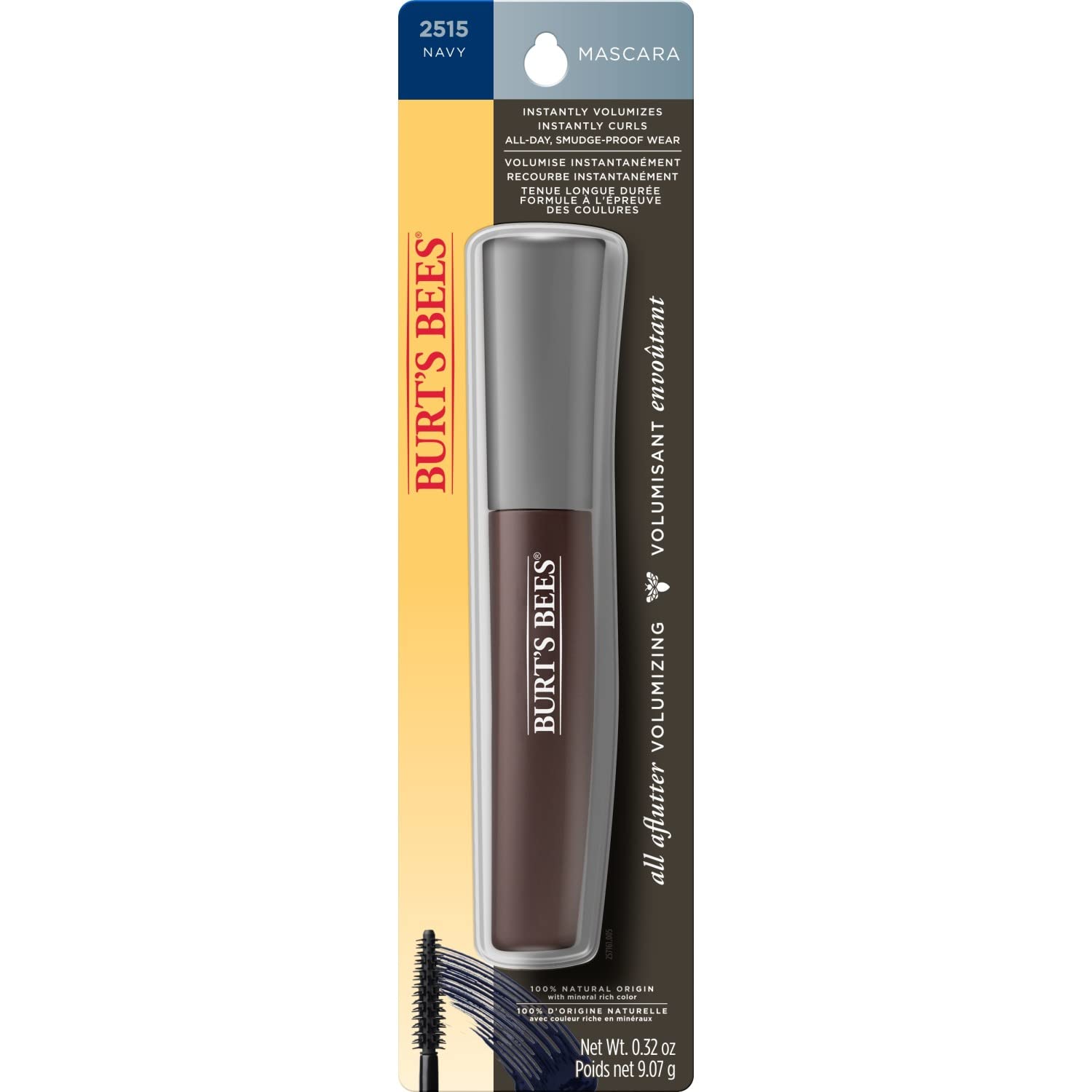 Burt’s Bees 100% Natural Origin Volumizing Mascara, Navy, 0.32 Ounce : Beauty & Personal Care