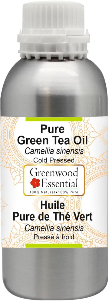 Greenwood Essential Pure Green Tea Oil (Camellia Sinensis) With Glass Dropper Cold Pressed 30Ml (1 Oz)