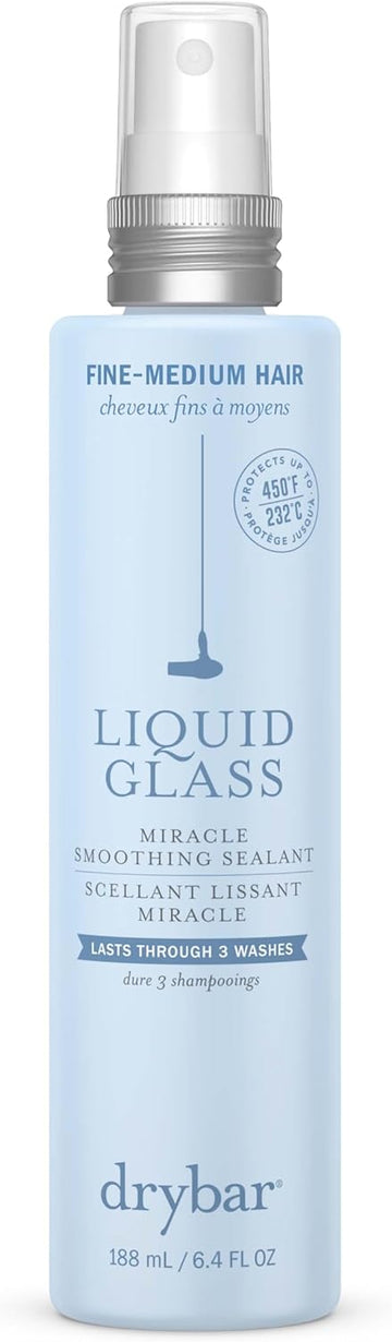 Drybar Liquid Glass Miracle Smoothing Sealant | Long-Lasting Frizz Control & Salon-Quality Glossy Finish | Heat-Activated Spray | Lightweight Heat Protectant Up To 232°C
