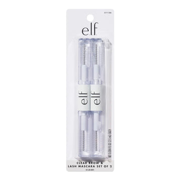 E.L.F. Clear Brow & Lash Mascara, Dual-Sided Brushable Clear Gel For Groomed Brows & Eyelashes, Long-Wear Conditioning Formula, Vegan & Cruelty-Free