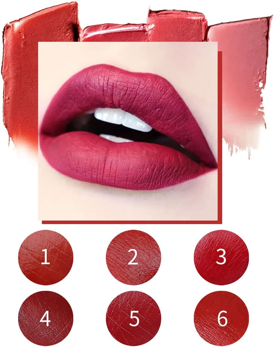 Julystar Lip Gloss Not Easy To Fade, Non-Stick Cup Moistens Matte Light Lip Color Makeup (02#)