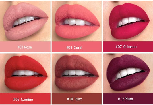 Matte Light Crayon Lipstick With Built-In Sharpener Rotary Cut Dual Purpose Waterproof Non-Drying Fade-Free Lipstick Lip Liner Set Crayon Matte Longwear Lipstick(#4)