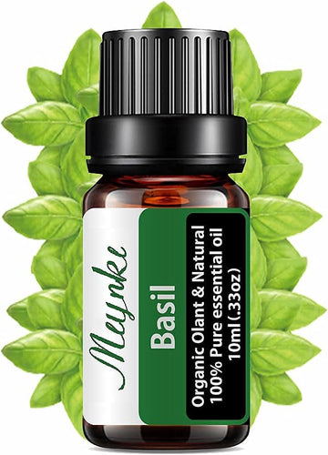 Basil Essential Oil for Diffuser for Home Office Bedroom Bathroom Study Living Yoga Large Room Outdoors -10ml