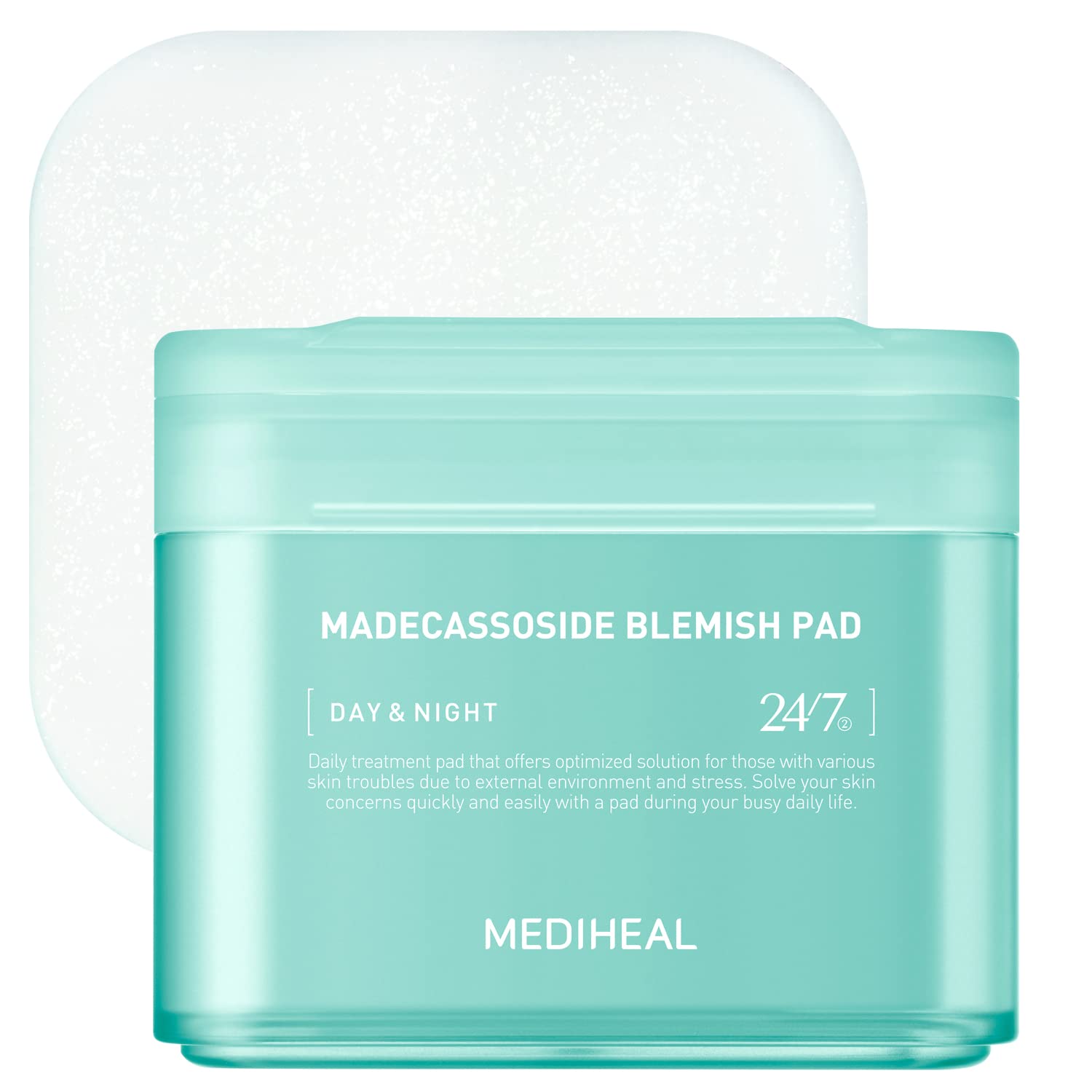 Mediheal Madecassoside Cotton Facial Pads - Toner Pads With Centella Asiatica To Improve Uneven Skin Tone - Vegan Face Gauze Pads, 100 Pads