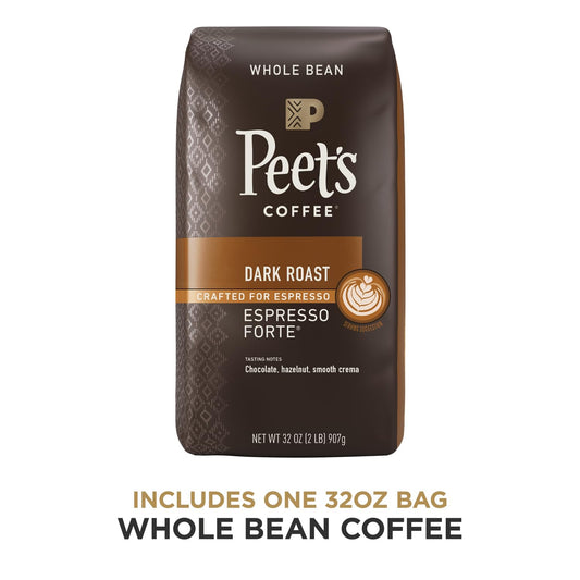 Peet's Coffee, Dark Roast Whole Bean Coffee - Espresso Forte, 32 Ounce (Pack of 1)