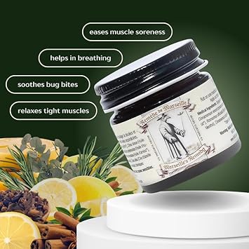 Marseille’S Remedy Thieves Muscle Balm, Ancient Essential Balm Blend For Immune Support With Clove, Lemon, Cinnamon, Eucalyptus, Rosemary
