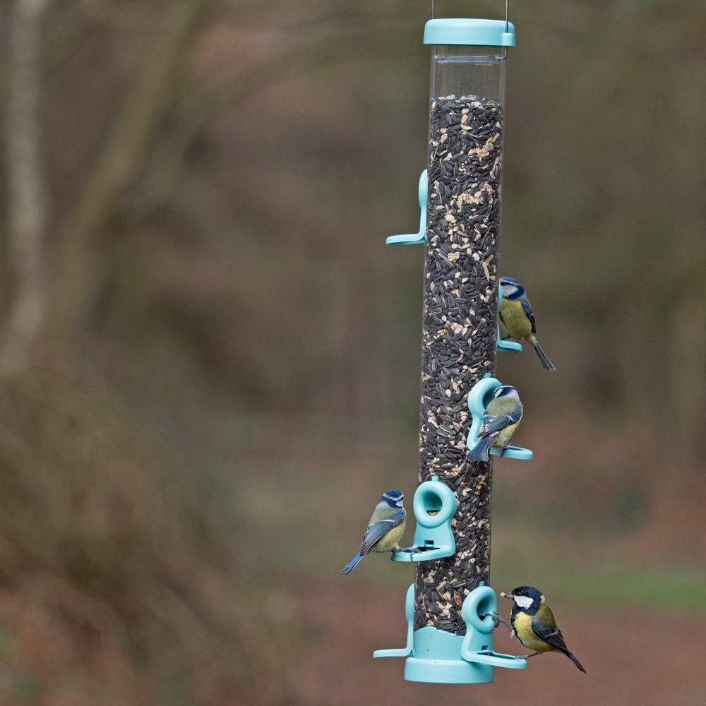 Jacobi Jayne FLO-S1B Bird Feeder, Aqua, Large :Garden