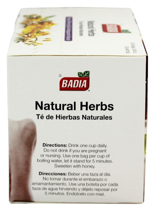 Badia Natural Herb Tea. Total 100 Individual Tea Bags