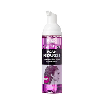 Red By Kiss Foaming Mini Travel Size Mousse, Maximum Shine Wrap Mousse, Reduce & Prevent Frizz, Define Curls, Hold Styles, Nourishes Dry & Crips Hair (Biotin + Vitamin E)