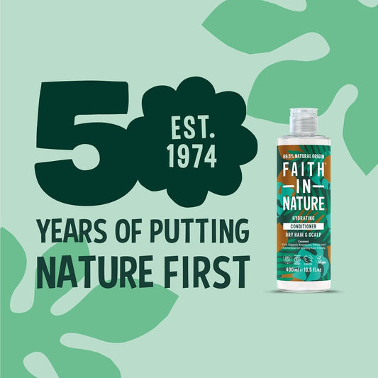 Faith In Nature Natural Wild Rose Conditioner, Nourishing For Normal Hair & Scalp, Vegan & Cruelty Free, No Sls, Silicones Or Parabens, 400Ml