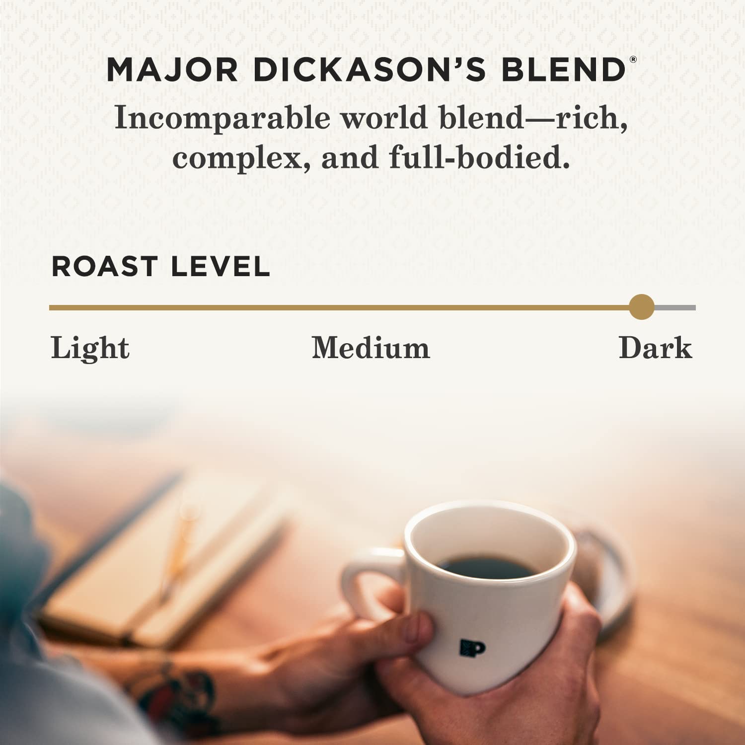 Peet's Coffee, Dark Roast Whole Bean Coffee - Major Dickason's Blend 10.5 Ounce Bag : Everything Else