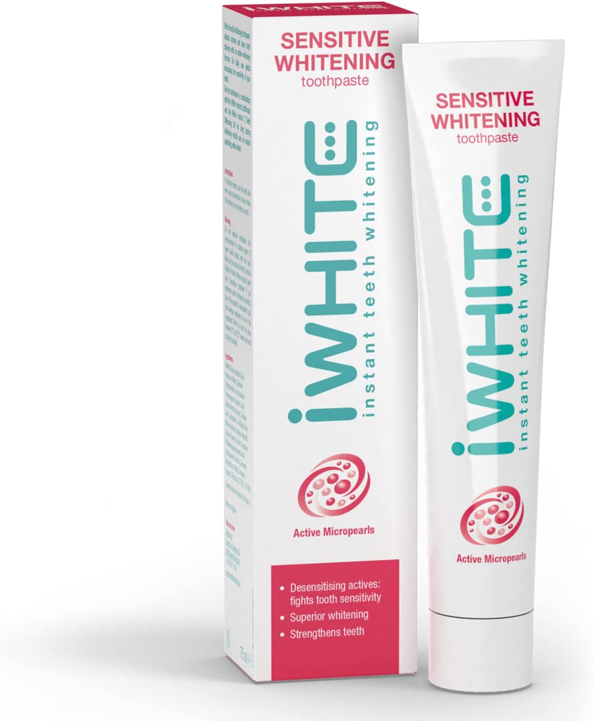 Iwhite Sensitive Whitening Toothpaste – Active Whitening For Sensitive Teeth – Fights Stains & Restores Enamel – Protects Against Sensitivity – 75Ml