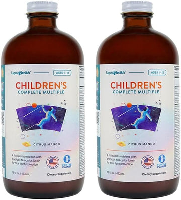 Liquidhealth Children'S Complete Liquid Multivitamin For Kids, Toddlers - Essential Vitamins, Nutrients & Minerals, Immune Support, Gut Health - Great Taste, Vegan, Non Gmo, Sugar-Free (2-Pack)