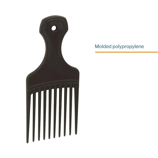 McKesson Mini Pick Comb, Hair Pick, Polypropylene, Black, 5.3 in, 144 Count