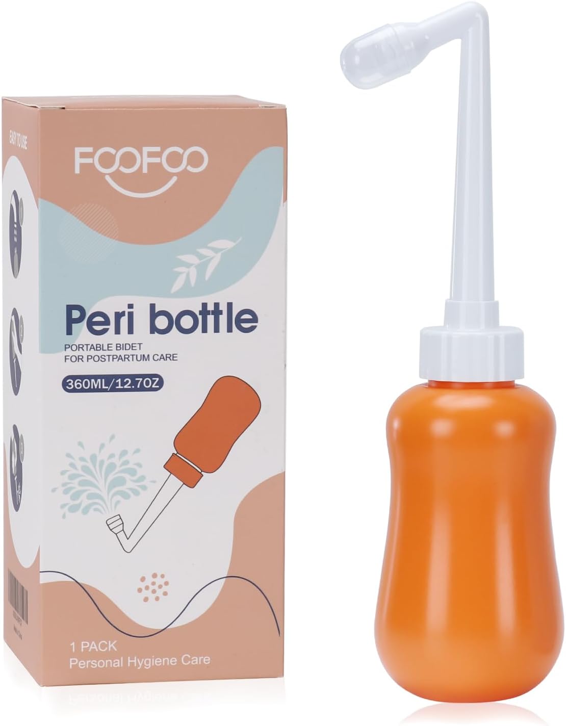 Peri Bottle for Postpartum Care, for Postpartum Essentials, Feminine Care Orange