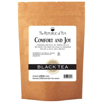 The Republic Of Tea – Comfort And Joy Tea, Holiday Spice Blend, 250 Tea Bags, Naturally Caffeinated