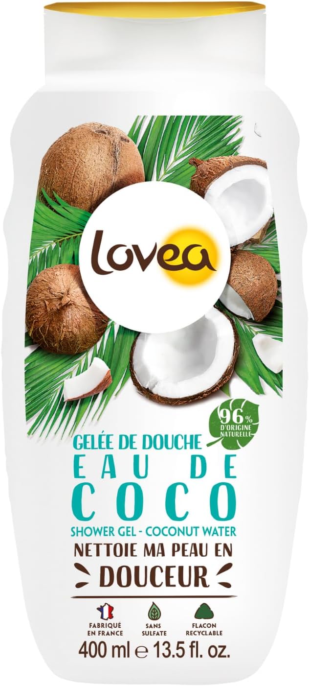 Lovea - Shower Gel, Eau De Cokos, 400 Ml, Made In France