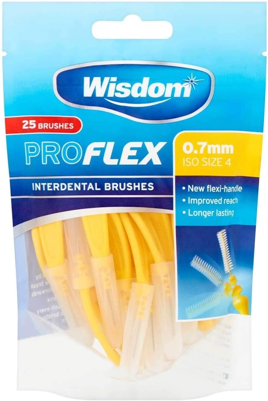 Wisdom Wis081P Pro Flex Interdental Brush, 0.60 Mm Size, Blue (Pack Of 5)