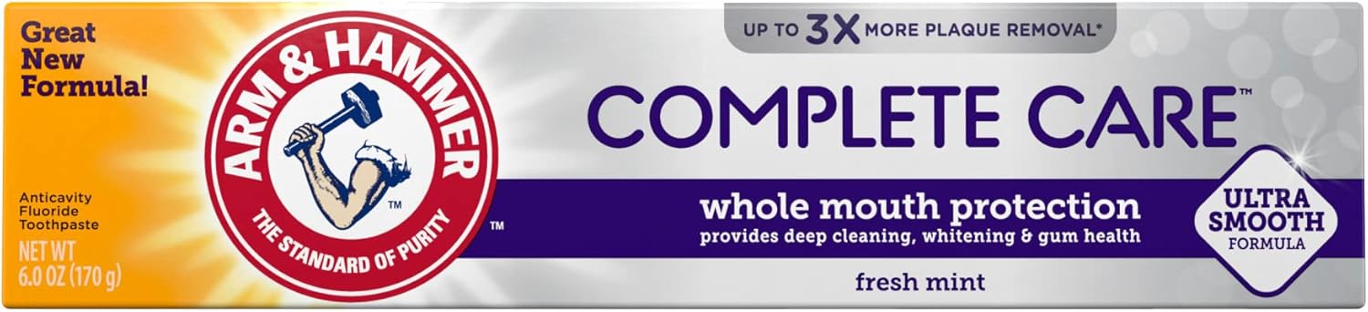 Arm & Hammer Complete Care Toothpaste, Fresh Mint, Whole Mouth Protection, 6.0Oz