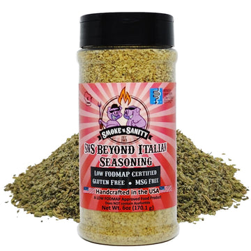 Smoke N Sanity Sns Beyond Italian Seasoning | Monash Certified Low Fodmap | Gluten Free | Certified Kosher | Dairy Free (2.8 Oz Shaker)
