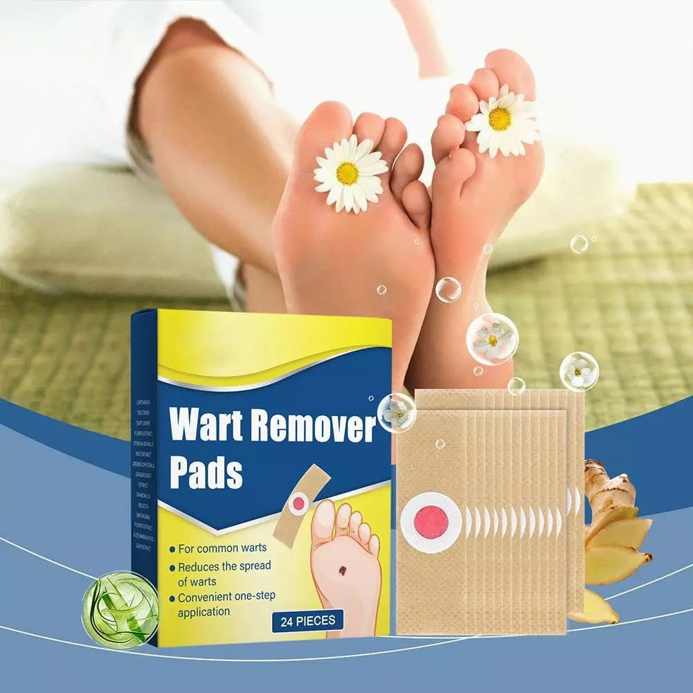 Foot Corn Remover Pads – Plantar Wart and Callus Removal Plaster Patch (24 Count)